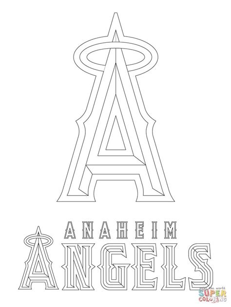 Anaheim Angels Logo coloring page | Free Printable Coloring Pages | Angel coloring pages ...