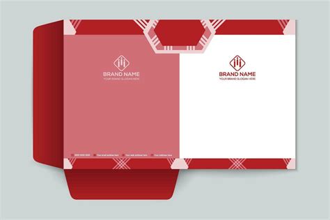 Red color presentation folder design 26533082 Vector Art at Vecteezy