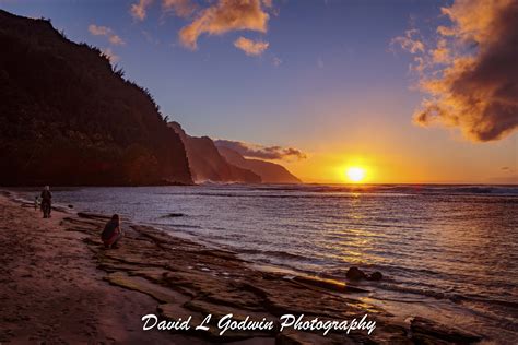 Sunset on Ke'e Beach - David L Godwin Photography