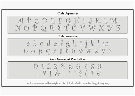 Curlz Font Alphabet Stencil | Letter Stencils | Stencils Online