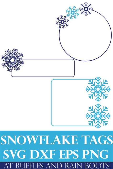 Snowflake Tag SVG Set for Cricut and Silhouette - Ruffles and Rain ...