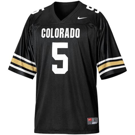 Nike No. 5 Colorado Buffaloes Youth Black Replica Football Jersey