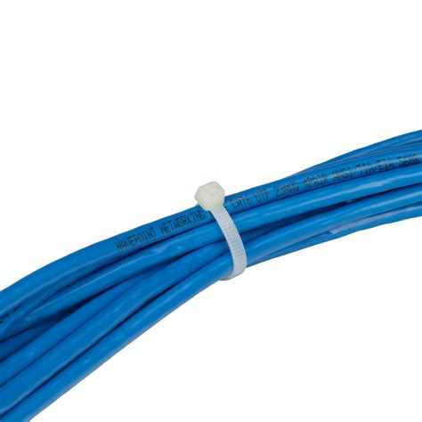 NavePoint 6 Inch Nylon White Cable Ties 50 Lbs - 100 Pack: Cable Ties