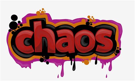 cool CHAOS writing graffiti design 4412476 Vector Art at Vecteezy