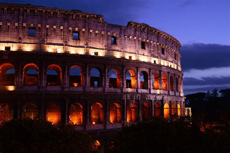 Roman Colosseum At Night Photograph by John Warren