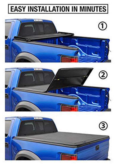 GetUSCart- Tyger Auto T3 Soft Tri-Fold Truck Bed Tonneau Cover Compatible with 2019-2021 Chevy ...