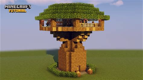 How To Build A Treehouse Starter Base In Minecraft Tutorial 2021 ...