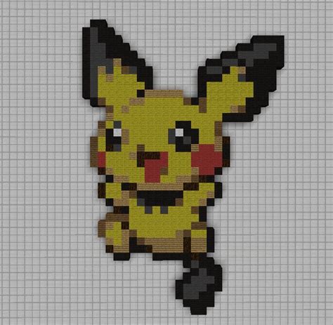 Pokemon Minecraft Pichu Pixel Art