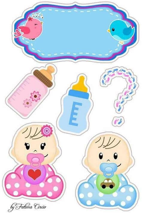 Gender Reveal Free Printable Cake Toppers. - Oh My Baby!