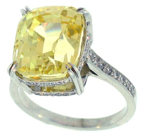 Fine Golden Yellow Emerald Cut Sapphire Ring | Fine Jewelry and Gems by Leon Mason Co.