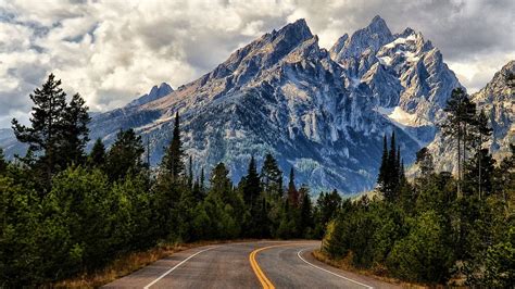 Green leaf trees, nature, landscape, mountains, road HD wallpaper | Wallpaper Flare