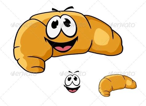 Croissant Cartoon | Cartoon, Cute drawings, Croissant