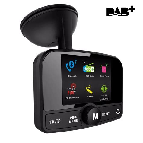 In-car Dab Radio Adapter Car Stereo Fm Dab/dab+ Digital Radio Receiver Usb And Aux-in Music ...