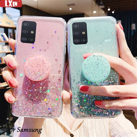 3D Cute Bling Glitter Soft Clean Case for Samsung A51 A71 4G 5G A11 A31 A21 A21S J2 J7 Prime A41 ...