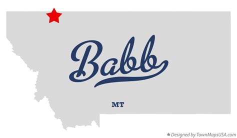 Map of Babb, MT, Montana