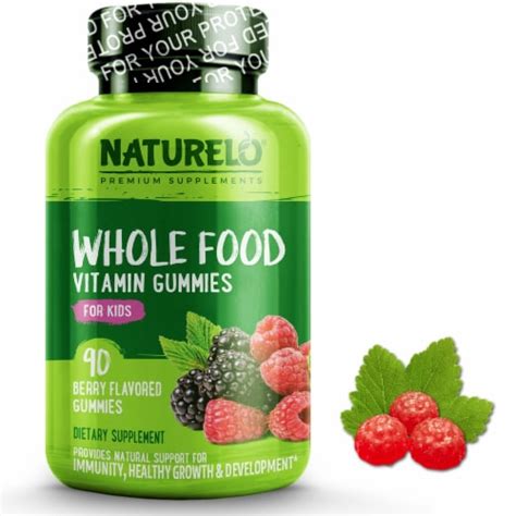 NATURELO Whole Food Kids Berry Vitamin Gummies 90 Count, 90 ct - Foods Co.