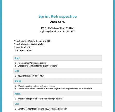 10 Free Agile Sprint Retrospective Templates in Excel & Word