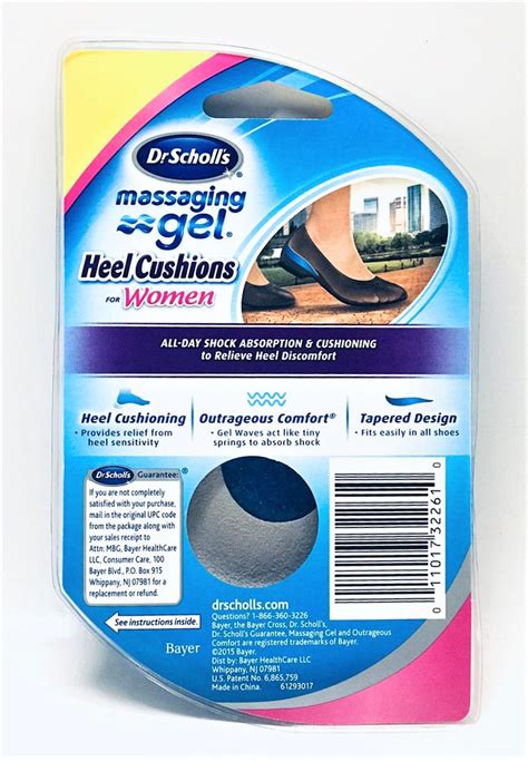 Dr. Scholl's Massaging Gel Heel Cushions,Women's Size 6-10,One Pair ea ...