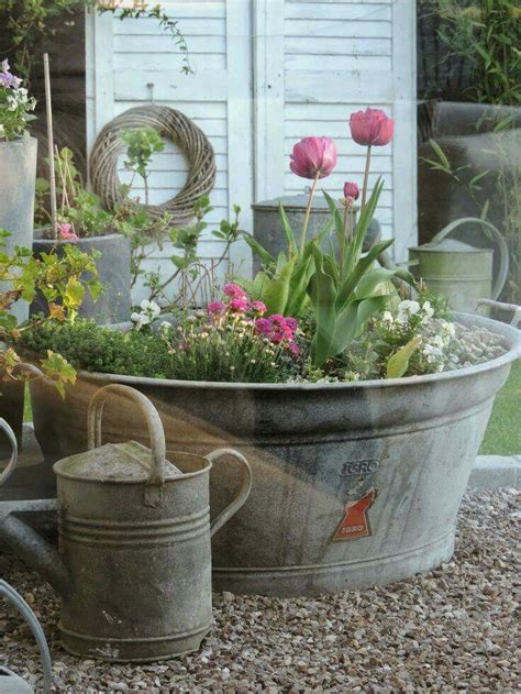 For that very used/rusted galvanized tub you're not sure what to do with.... | landscaping ...