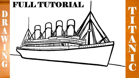 How to Draw TITANIC Ship Step by Step Easy in Pencil | DRAWING TUTORIAL ...