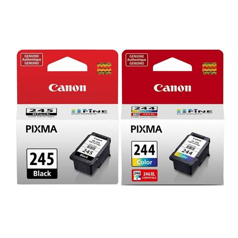 Genuine Canon PG-245 Black Ink Cartridge & Canon CL-244 Color Ink ...