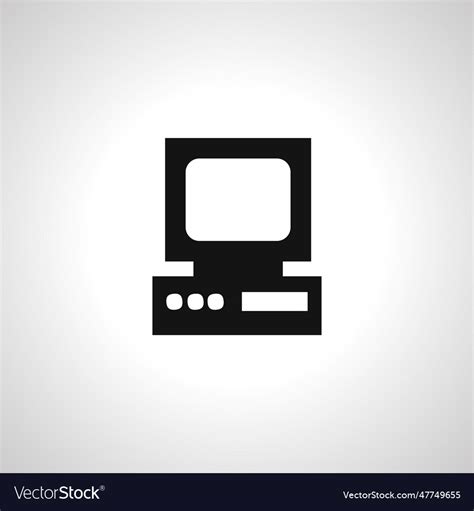 Old computer icon Royalty Free Vector Image - VectorStock