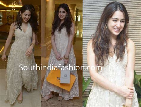 Sara Ali Khan in a white maxi dress – South India Fashion