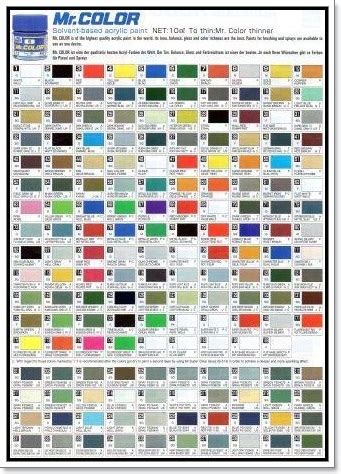 Mr Color Paint Chart - Paint Color Ideas