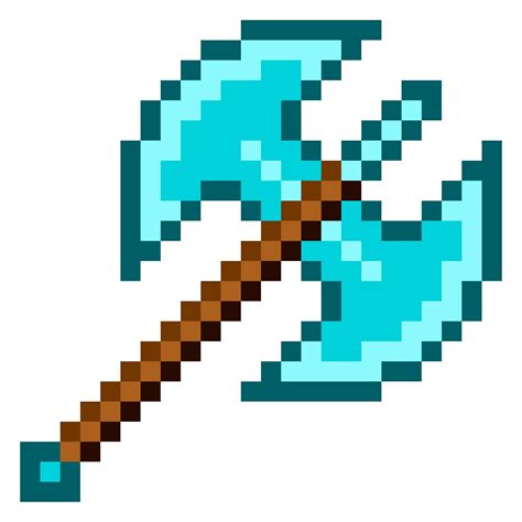 Diamond Axe Pixel Art