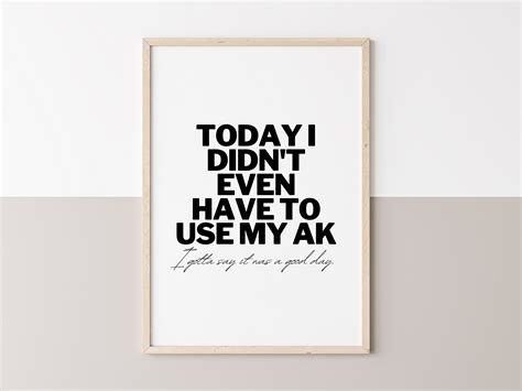 Today Was a Good Day Rap Lyrics Wall Art Hip Hop Lyric - Etsy