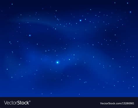 Blue dark night sky and stars Royalty Free Vector Image