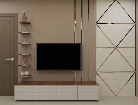 TV unit wall 3D model | CGTrader