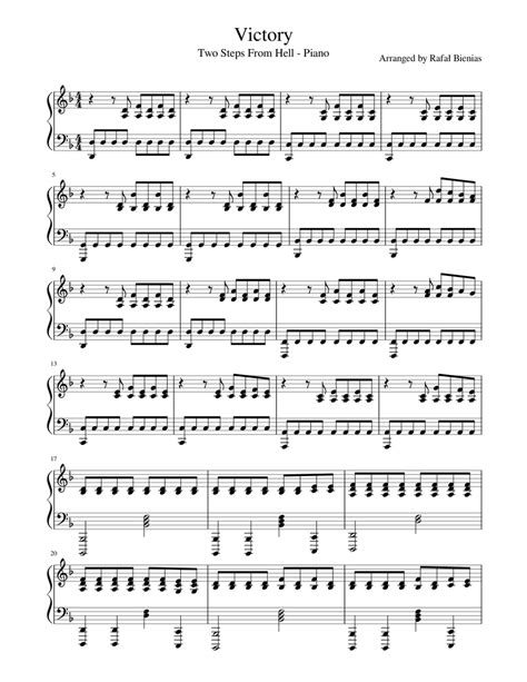 Two Steps From Hell - Victory - Piano Sheet music for Piano (Solo) | Musescore.com