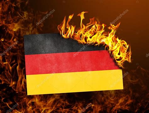 Flag burning - Germany — Stock Photo #69382965