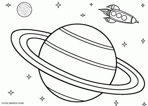 Saturn Coloring Page For Kids Coloring Pages