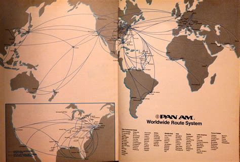 Pan Am route map, January 1985 | Pan Am route map from Janua… | Flickr