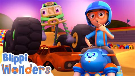 Blippi Learns About Monster Trucks! | Blippi Wonders - Animated Series | Cartoons For Kids ...