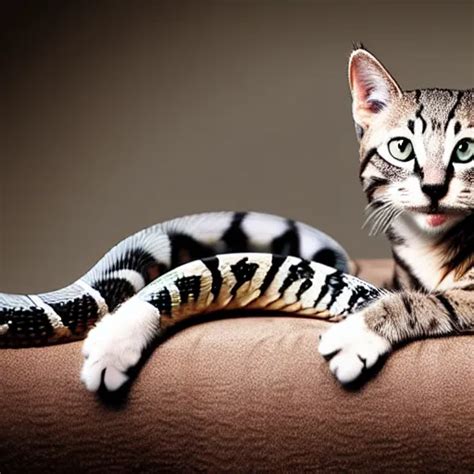 a feline snake - cat - hybrid, reptile animal | Stable Diffusion | OpenArt