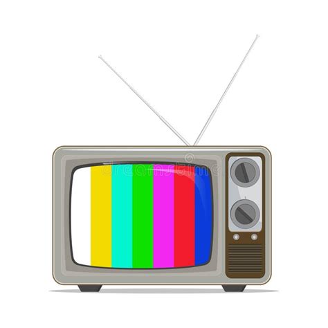 Old Tv No Signal Screen Flat Line Color Isolated Vector Object Stock ...