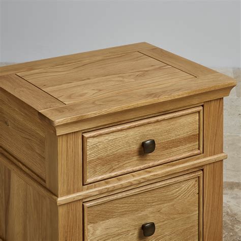 Classic 2 Drawer Bedside Table in Natural Solid Oak