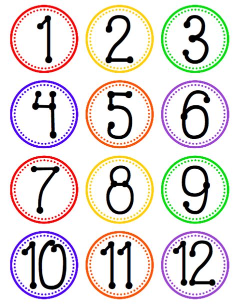 7 Best Images of Printable Number Labels - Free Printable Table Numbers, Circle with Numbers 1 ...