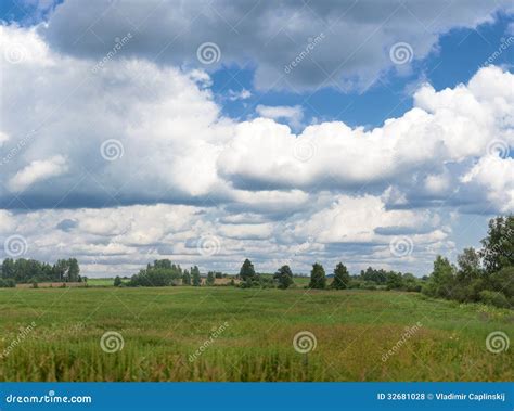 Panoramic Farm Wild Landscape Stock Photo - Image of background ...