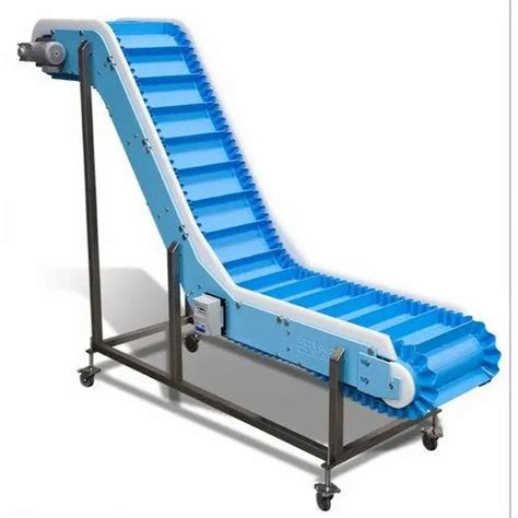 PVC Inclined Cleated Belt Conveyor, Capacity: 30 - 60 Kg Per Feet at Rs ...