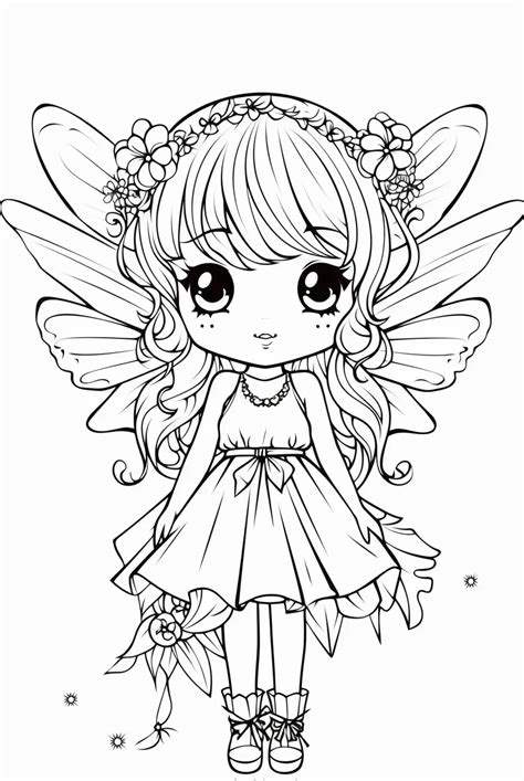 Easy Cute Fairy Coloring Pages for Kids 2024 – Free Printable