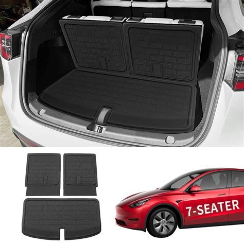 Buy Kingna Fit 2020 2021 2022 Tesla Model Y 7-Seater Trunk Mats Third ...