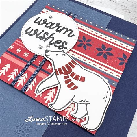 Need Christmas Cards? Try This Beary Cute Layout with Stampin' Up!®'s New Polar Bear Punch ...