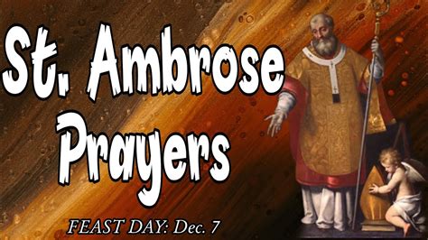 St. Ambrose Prayers | Feast Day: Dec. 7 - YouTube