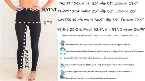 good american leggings size chart