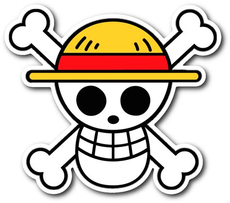 Straw Hat Pirates Luffy Symbol Sticker - Monkey D. Luffy Clipart - Large Size Png Image - PikPng