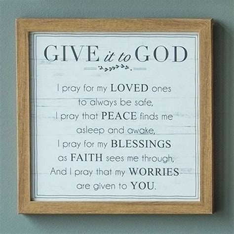 Give it To God Prayer Wall Plaque